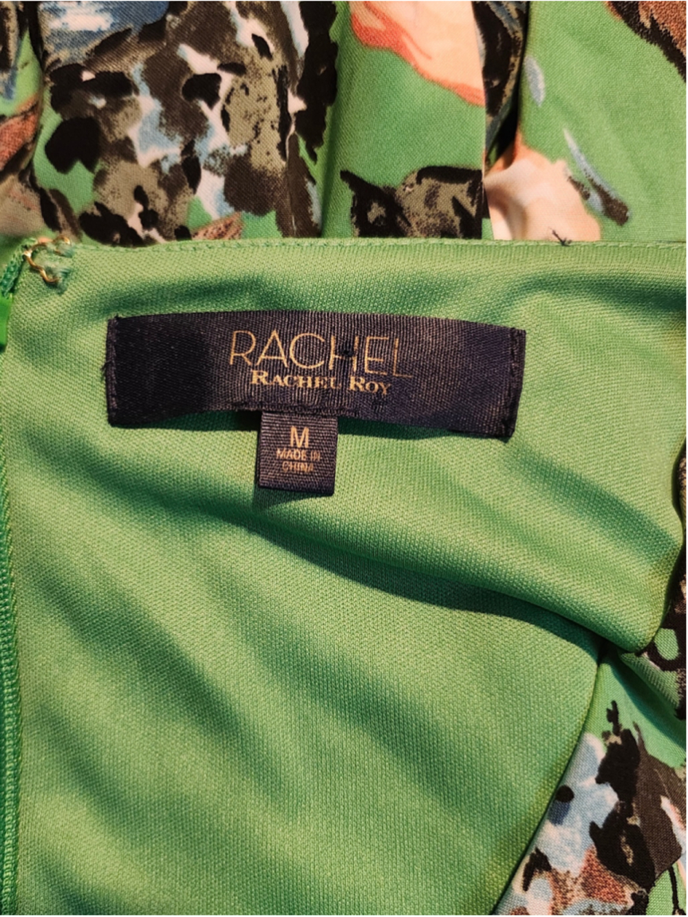 Women's Rachel Rachel Roy Floral Maxi Dress, Size M, Green and Peach - Picture 4 of 4